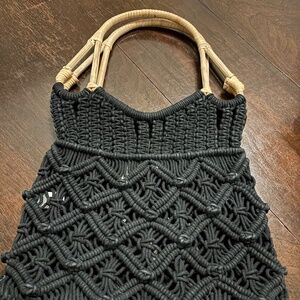 Anthropologie Amara Tote Bag - Black - NWT